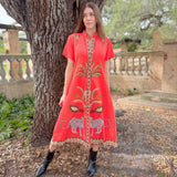 SYDNEY SHIRTDRESS | OASIS RED
