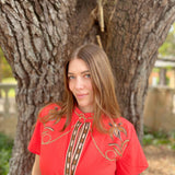 SYDNEY SHIRTDRESS | OASIS RED