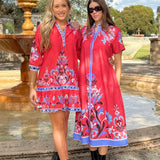 SYDNEY SHIRTDRESS | FLEUR RED