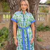 SYDNEY SHIRTDRESS | IKAT GREEN