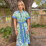 SYDNEY SHIRTDRESS | IKAT GREEN