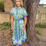 SYDNEY SHIRTDRESS | IKAT GREEN