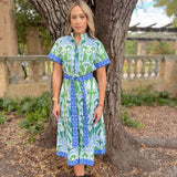 SYDNEY SHIRTDRESS | IKAT GREEN