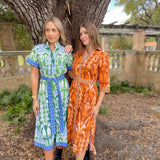 SYDNEY SHIRTDRESS | IKAT GREEN