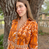RHEA MIDI | IKAT BROWN
