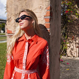 CHELSEA SHIRTDRESS | POPPY RED