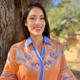 CAPE MIDI | FLEUR ORANGE