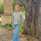 CAMILLE TOP | BOTTLEBRUSH BLUE
