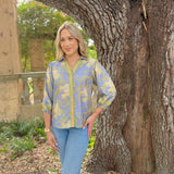 CAMILLE TOP | BOTTLEBRUSH BLUE