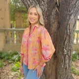 CAMILLE TOP | BOTTLEBRUSH ORANGE