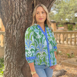 CAMILLE TOP | IKAT GREEN