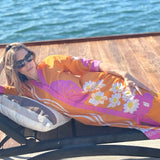 RHEA MIDI | WHITE LOTUS- ORANGE