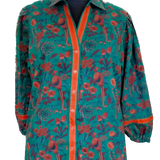 CAMILLE TOP | PARTRIDGE TEAL