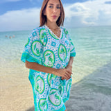TAHITI  MINI | MONKEY CHINOISERIE AQUA