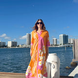 RHEA MIDI | WHITE LOTUS- ORANGE