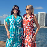 WINDSOR MIDI | IKAT RED