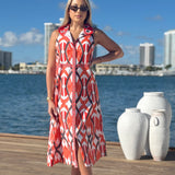 WINDSOR MIDI | IKAT RED