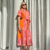 CHELSEA SHIRTDRESS | PEONY ORANGE