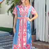 CHELSEA SHIRTDRESS | PEONY BLUE