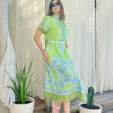 SYDNEY SHIRTDRESS | BOUQUET LIME