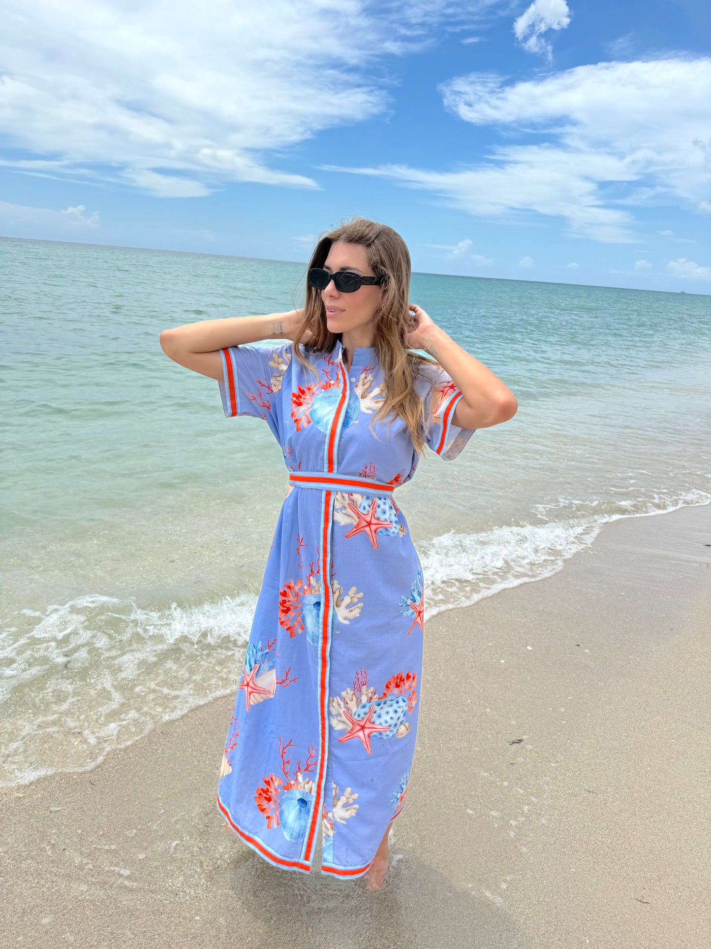 SYDNEY SHIRTDRESS | SEASHELLS PERI