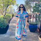 CHELSEA SHIRTDRESS | PASSIONFLOWER- FRENCH BLUE