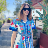 CHELSEA SHIRTDRESS | PASSIONFLOWER- FRENCH BLUE