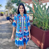 LISBON MINI | PASSIONFLOWER- FRENCH BLUE