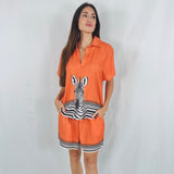 VERONA TOP | ZEBRA ORANGE