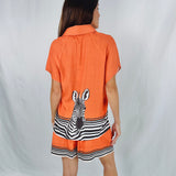 VERONA TOP | ZEBRA ORANGE