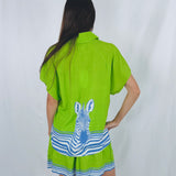 VERONA TOP | ZEBRA LIME