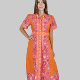 CHELSEA SHIRTDRESS | PEONY ORANGE