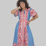 CHELSEA SHIRTDRESS | PEONY BLUE