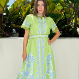 SYDNEY SHIRTDRESS | BOUQUET LIME