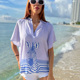 VERONA TOP | ZEBRA BLUE