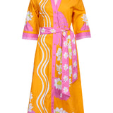 RHEA MIDI | WHITE LOTUS- ORANGE