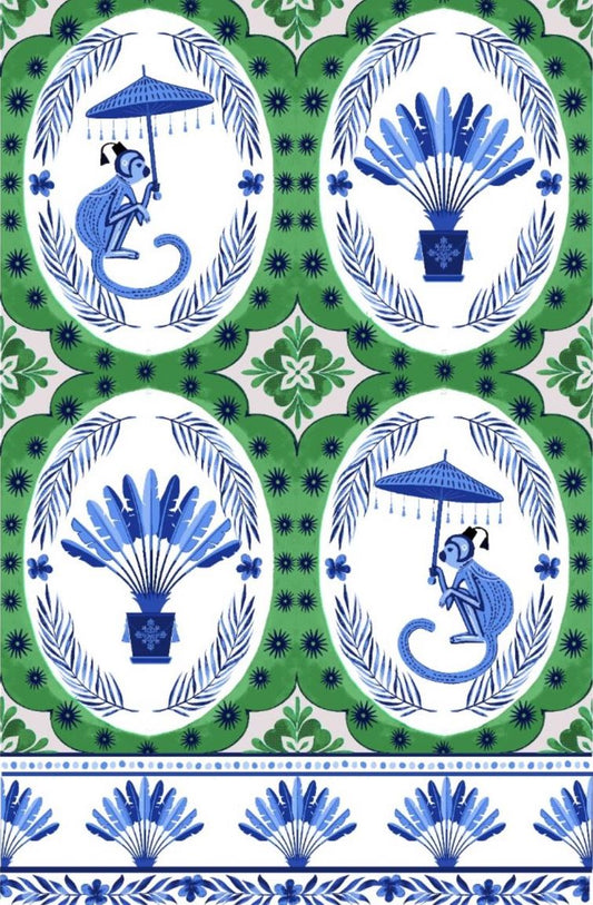 LISBON MINI | MONKEY CHINOISERIE JADE