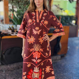 ASPEN MIDI | CHINTZ MOCHA