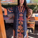 ASPEN MIDI | CHINTZ NAVY