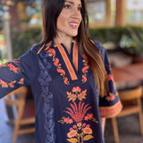ASPEN MIDI | CHINTZ NAVY