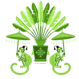 LISBON MINI | MONKEY PLACEMENT LIME