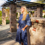 CAPE MIDI | NAVY PLAID